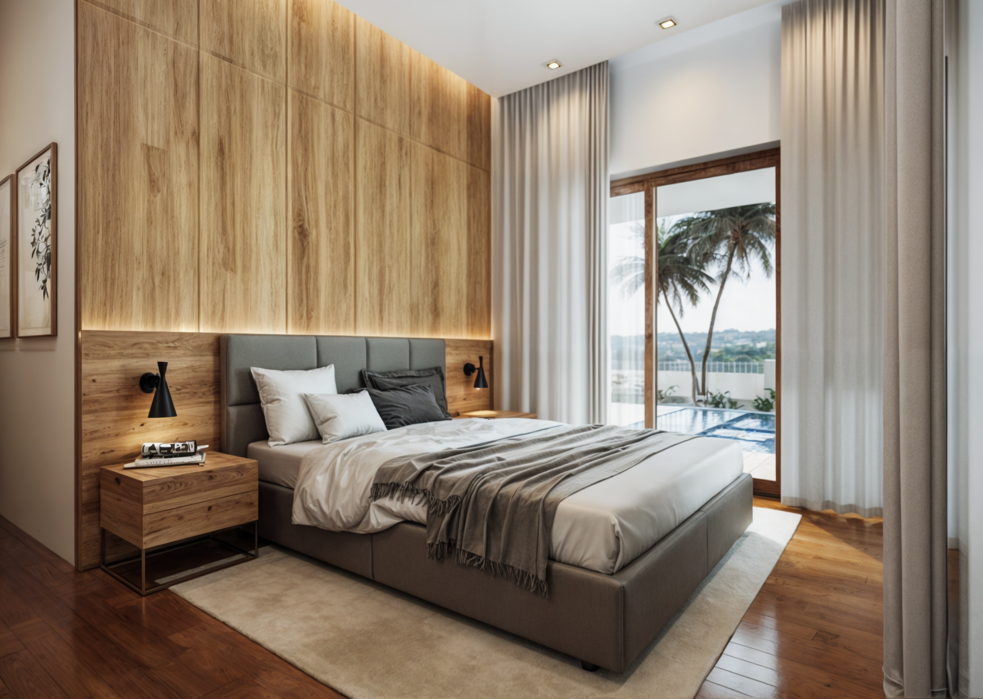 Quarto com vista para a Piscina